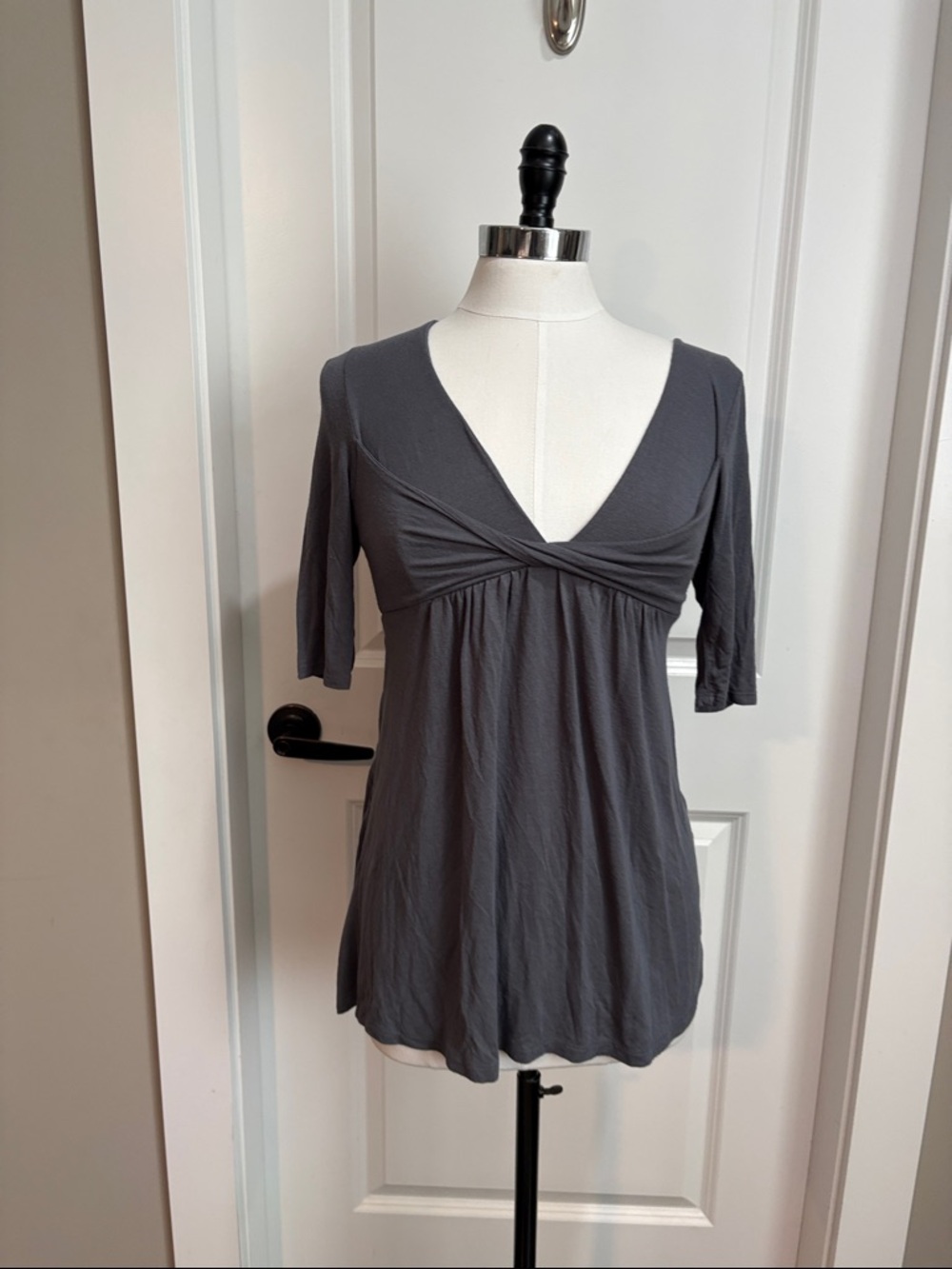 Forever 21 Slate Gray V-Neck Empire Tunic